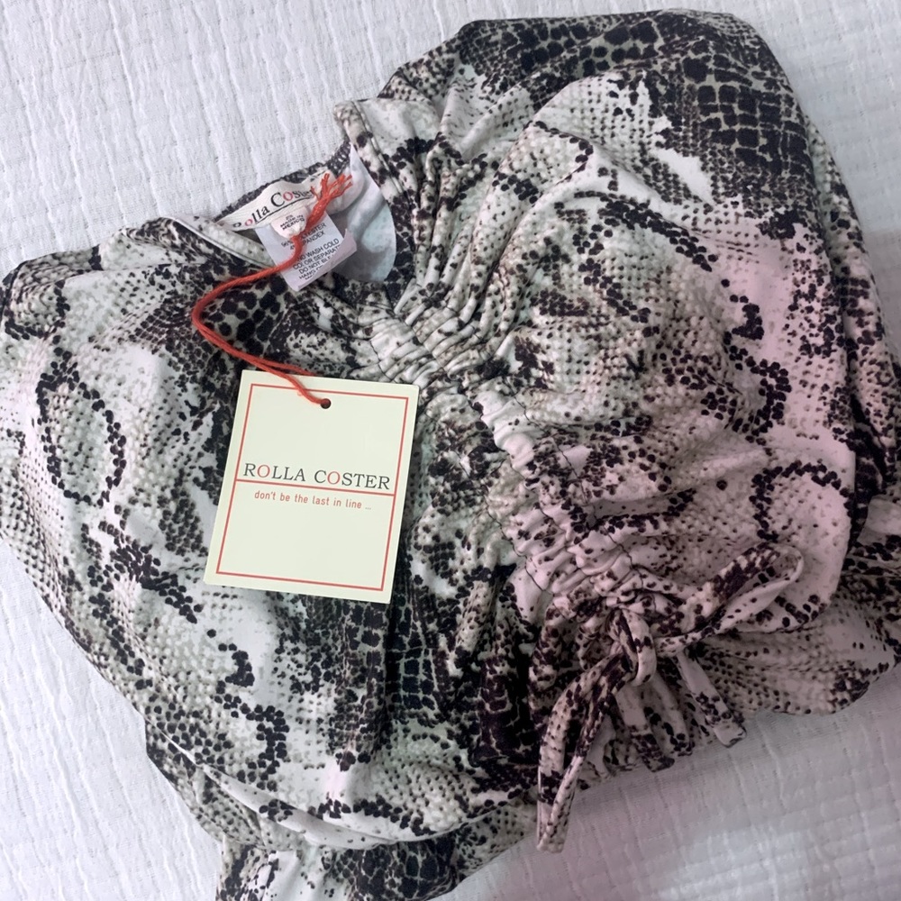 snake print jumpsuit